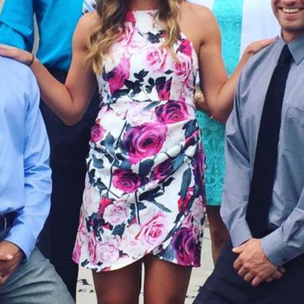 Floral halter dress